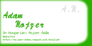adam mojzer business card